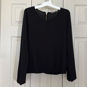 Black long sleeve blouse size M